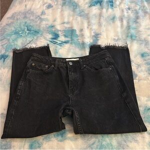 Topshop Black Ankle Cropped Jeans